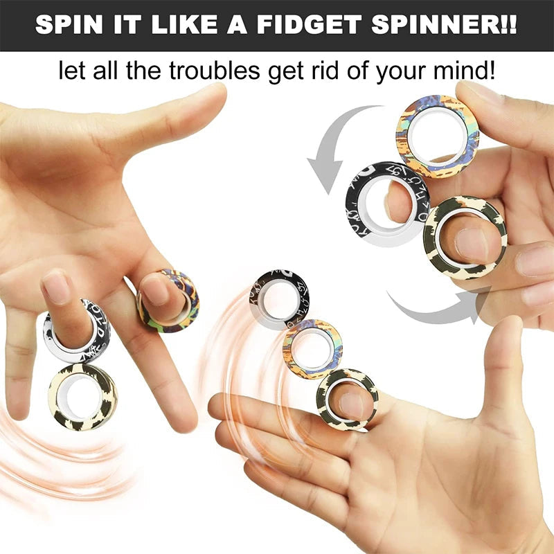 Magnetic Rings Fidget Toy ViralGalleria.com