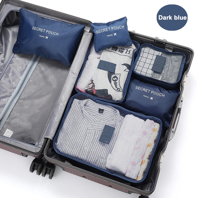 6 Pcs Travel Clothes Storage Bags ViralGalleria.com
