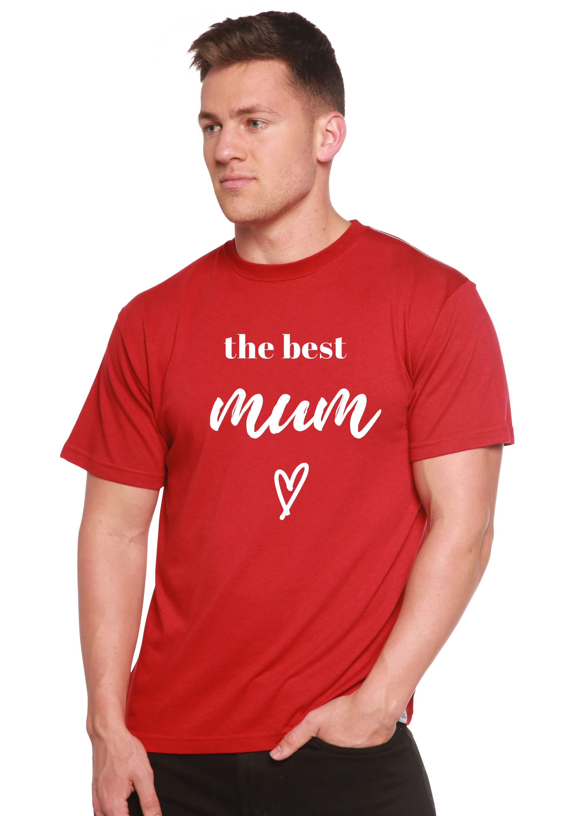 The Best Mum Unisex Bamboo Viscose/Organic Cotton Short Sleeve Graphic T-Shirt Spun Bamboo