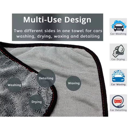 1200GSM Microfiber Twist Car Drying Towel ViralGalleria.com