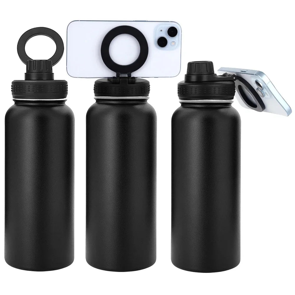 Insulated Water Bottle with Phone Mount ViralGalleria.com