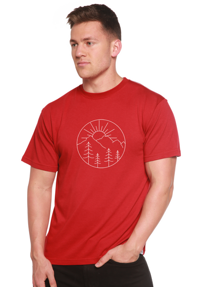 Nature Lover Hike Men's Bamboo Viscose/Organic Cotton Short Sleeve Graphic T-Shirt Spun Bamboo