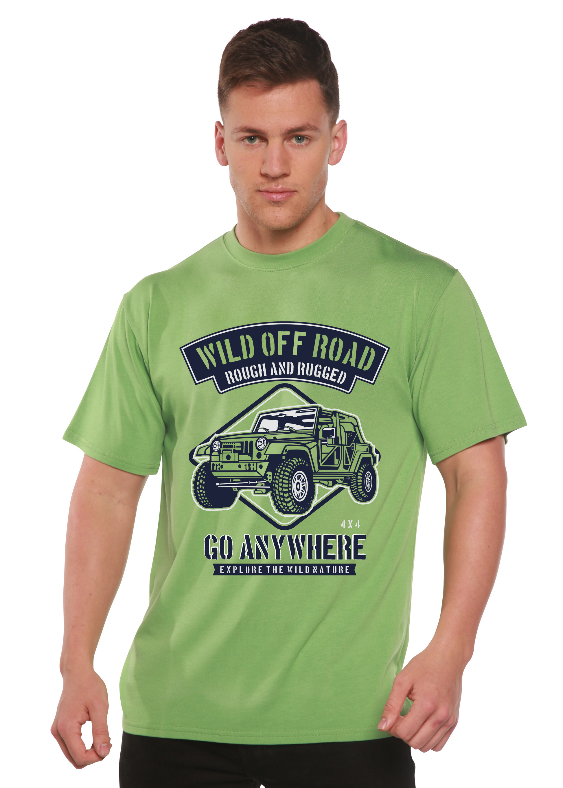 Wild Off Road Spun Bamboo® Men's Bamboo Viscose/Organic Cotton Short Sleeve Graphic T-Shirt Spun Bamboo