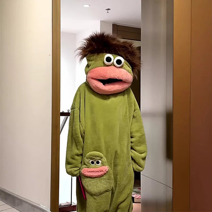 Long-Haired Green Monster Pajamas ViralGalleria.com