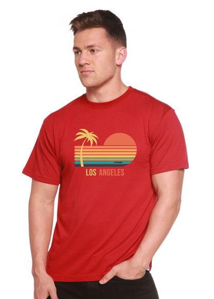 Los Angeles Unisex Bamboo Viscose/Organic Cotton Short Sleeve Graphic T-Shirt Spun Bamboo