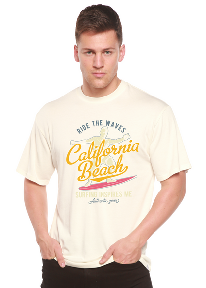 California Beach Men's Bamboo Viscose/Organic Cotton Short Sleeve Graphic T-Shirt Spun Bamboo