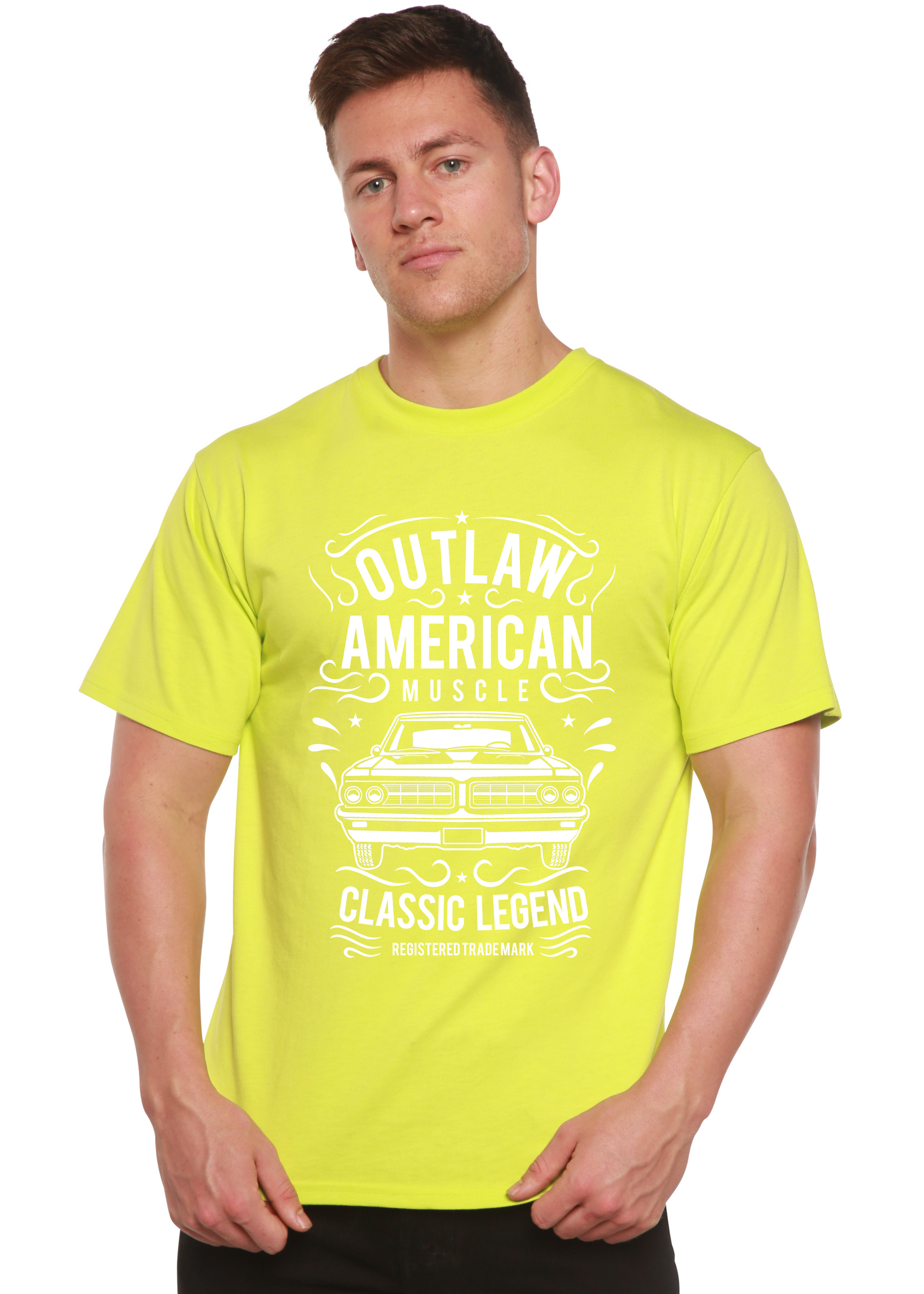 Outlaw American Muscle Spun Bamboo® Men's Bamboo Viscose/Organic Cotton Short Sleeve Graphic T-Shirt Spun Bamboo
