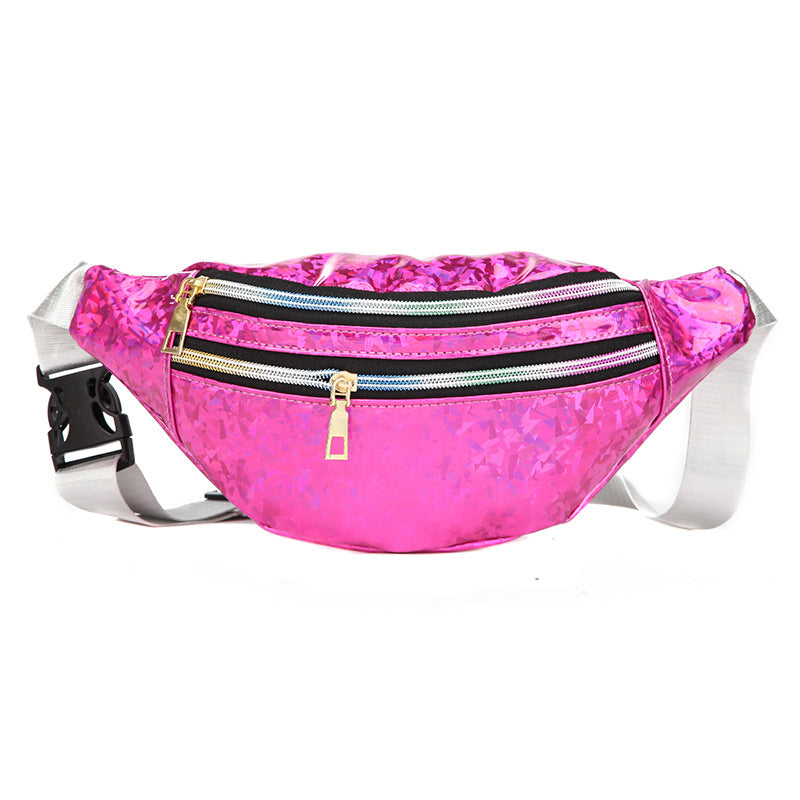 Double Pocket Holographic Fanny Pack See size chart under “more details” The Fashion Celestial