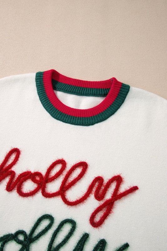 Plus Size Christmas Holly Jolly Colorblock Edge Sw Shop Style & More | Fresh Looks, Everyday Deals & Free Shipping