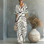 Women's Waist-Cinched V-Neck Printed Wide-Leg Jumpsuit FitiqueFit