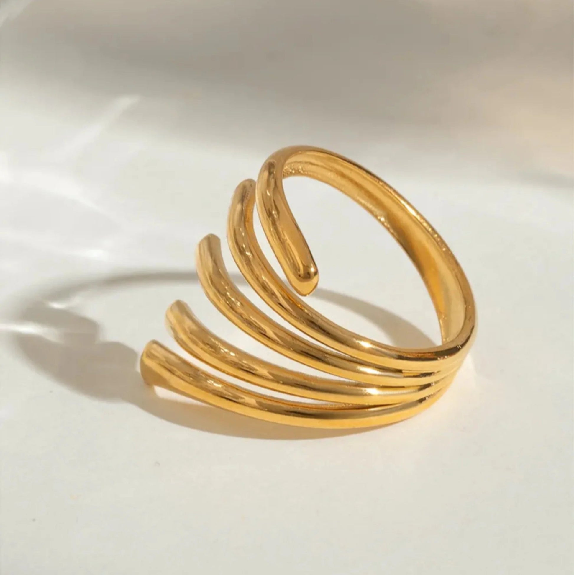 Lines of Light Ring Ivory Embers