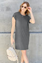Basic Bae Full Size Round Neck Short Sleeve Dress with Pockets New Era Fashion LLc