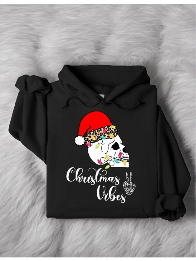 Skeleton Christmas Vibes Hoodie FitiqueFit