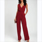 Women’s One-piece Trousers Lace Backless Deep V – High-Waisted Casual Outfit FitiqueFit