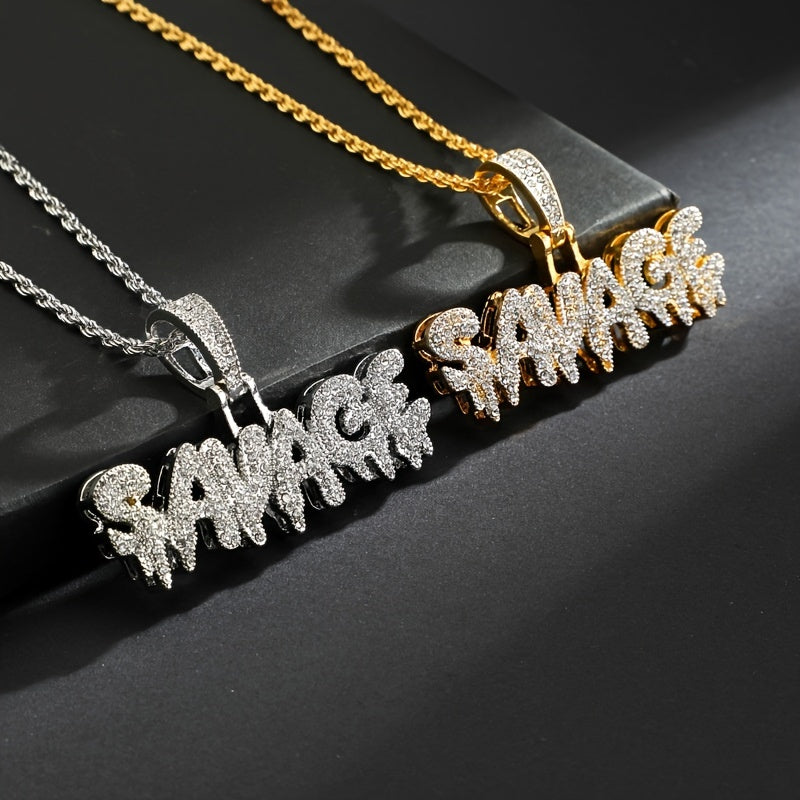 Men's Punk Classic Luxury with Synthetic Cubic Zirconiaia Pendant Hip Hop Gothic Cool Men's Necklace Fashion Jewelry Accessories Gift Jewelry NovaCart