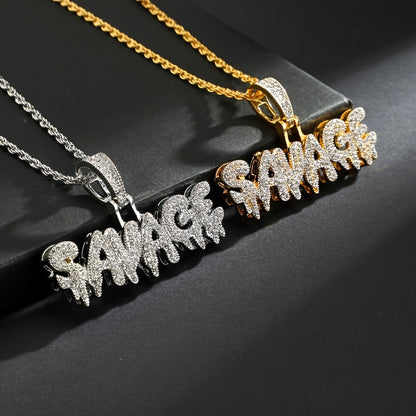 Men's Punk Classic Luxury with Synthetic Cubic Zirconiaia Pendant Hip Hop Gothic Cool Men's Necklace Fashion Jewelry Accessories Gift Jewelry NovaCart