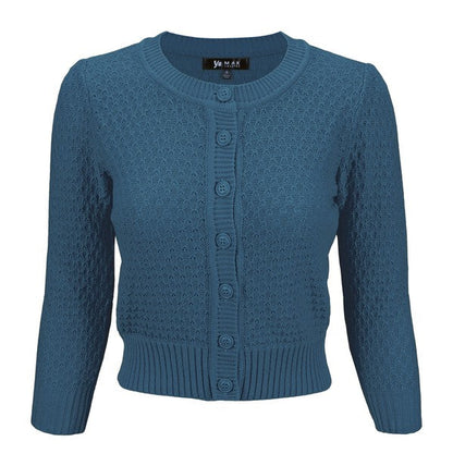 3/4 Sleeve Cute Pattern Cropped Cardigan Sweater Shop Style & More | Fresh Looks, Everyday Deals & Free Shipping