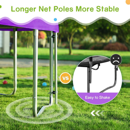 1500LBS Weight Capacity No-Gap Design 16 15 14 12FT Trampoline for Kids with Safety Enclosure Net Outdoor Backyards Trampolines with Non-Slip Ladder for Children Adults Family