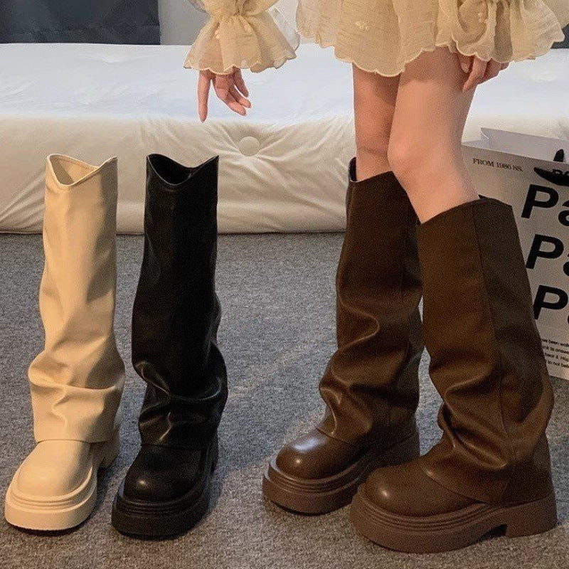 Women’s Platform Dress Boots – British Style Autumn/Winter FitiqueFit
