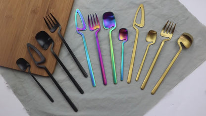 16pcs/24pcs Cutlery Set - Reusable Stainless Steel Dinnerware Set With Long Handle - Tableware Eating Utensils Set - Kitchen Supplies - For Family & Friends - Perfect for Everyday Use & Picnics NovaCart