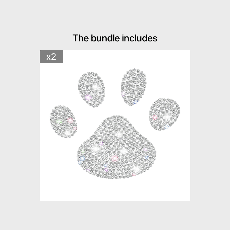 Dog Paw Print Rhinestone Sticker NovaCart