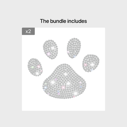 Dog Paw Print Rhinestone Sticker NovaCart