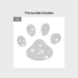 Dog Paw Print Rhinestone Sticker NovaCart