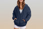 Long Zip-Up Hoodie – Soft Cotton Velvet, Oversized Fit FitiqueFit