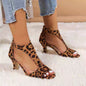 Women’s Peep Toe Zipper Heel Shoes | Suede High Heel Sandals FitiqueFit