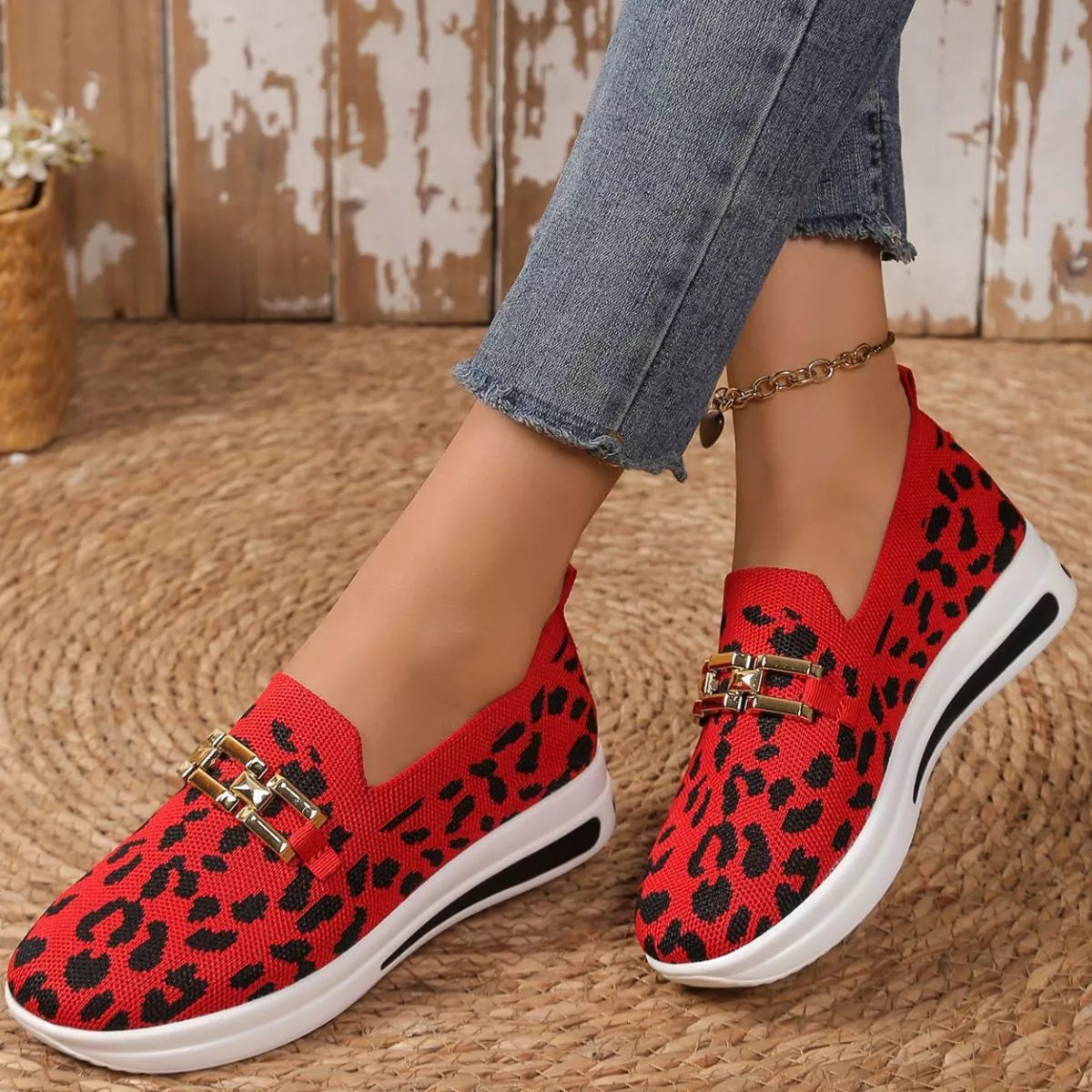 Leopard Mesh Slip-Ons New Era Fashion LLc