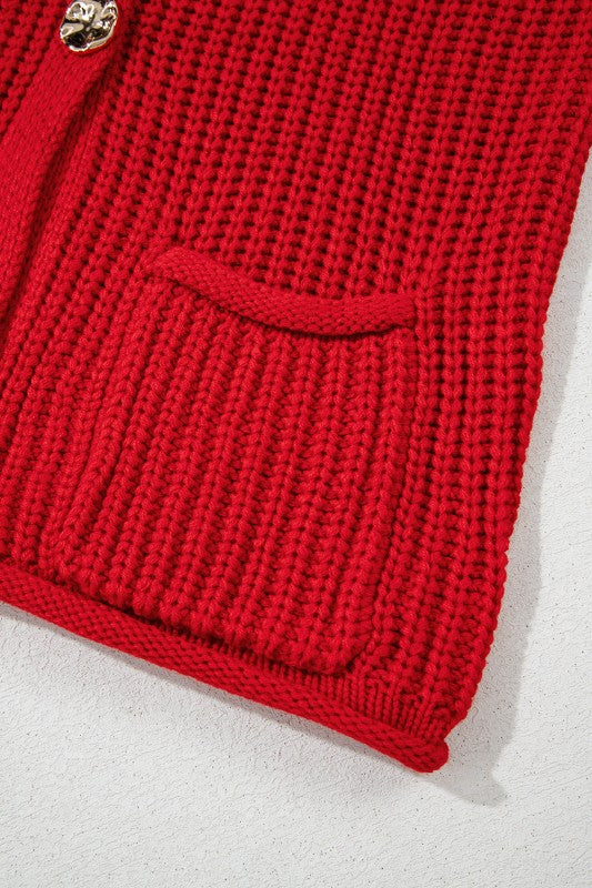 Solid Textured Buttoned Oversized Sweater Vest Shop Style & More | Fresh Looks, Everyday Deals & Free Shipping
