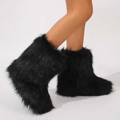 Stylish Personalized Winter Boots For Women - Adorable Spicy Girl Mid-Length Snow Boots, Cozy And Warm See size chart under “more details” The Fashion Celestial