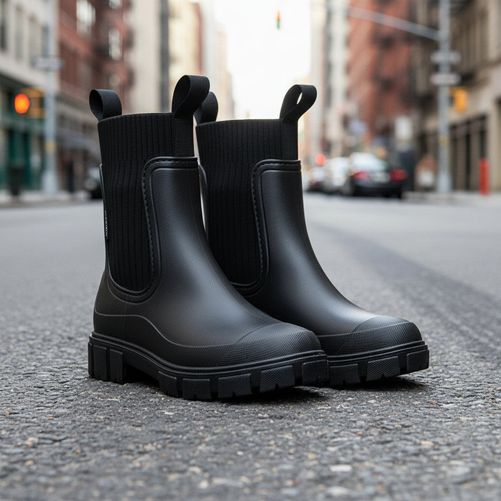 Women’s Waterproof Height-Increasing Rain Boots FitiqueFit