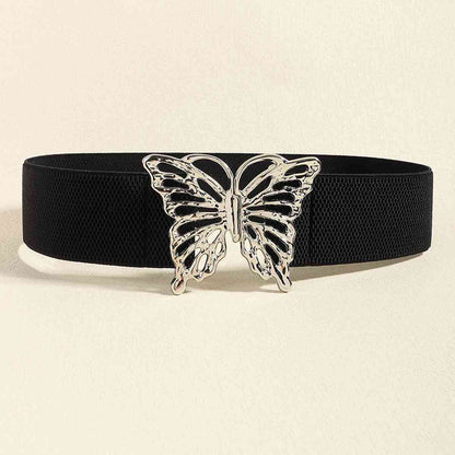 Butterfly Alloy Buckle Elastic Belt See size chart under “more details” The Fashion Celestial