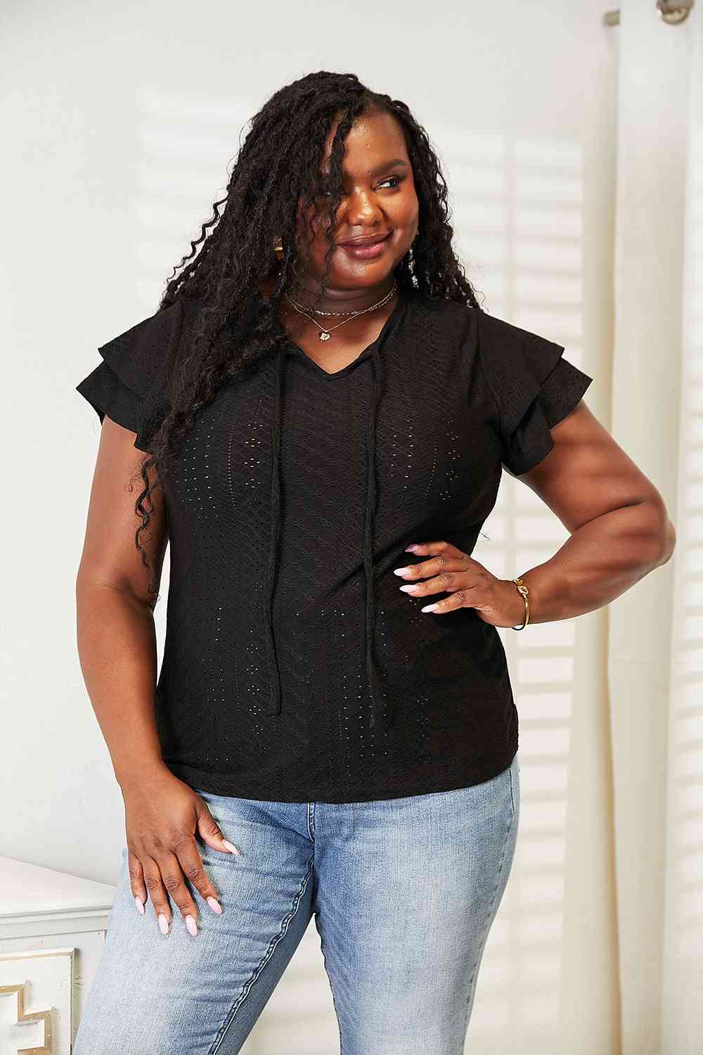 Flutter Sleeve Top- Exquisite Elegance SnagBag