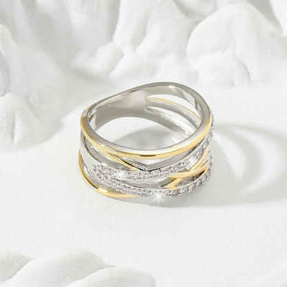 Luxury Infinity Synthetic Zirconia Eternity Ring Wedding Engagement Party Decor for Bride Women Gift NovaCart