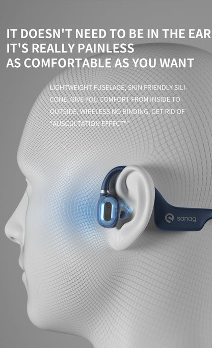 Sanag A5X Bone Conduction Headphones for Cycling, Sports, Fitness, and Workouts, 3D Stereo Headphones NovaCart