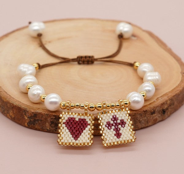 Sacred Freshwater Pearl Scapular Bracelet Shop Style & More | Fresh Looks, Everyday Deals & Free Shipping