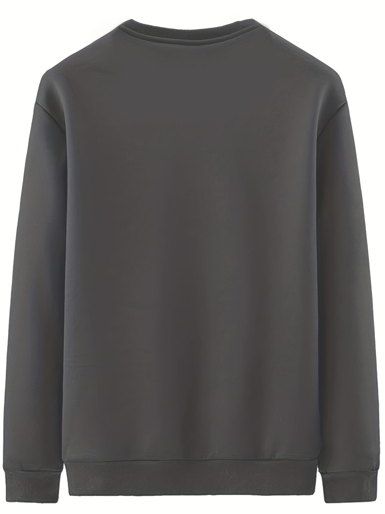 New Men's Casual Fashionable Solid Color Crew Neck Sweatshirts For Autumn And Winter NovaCart
