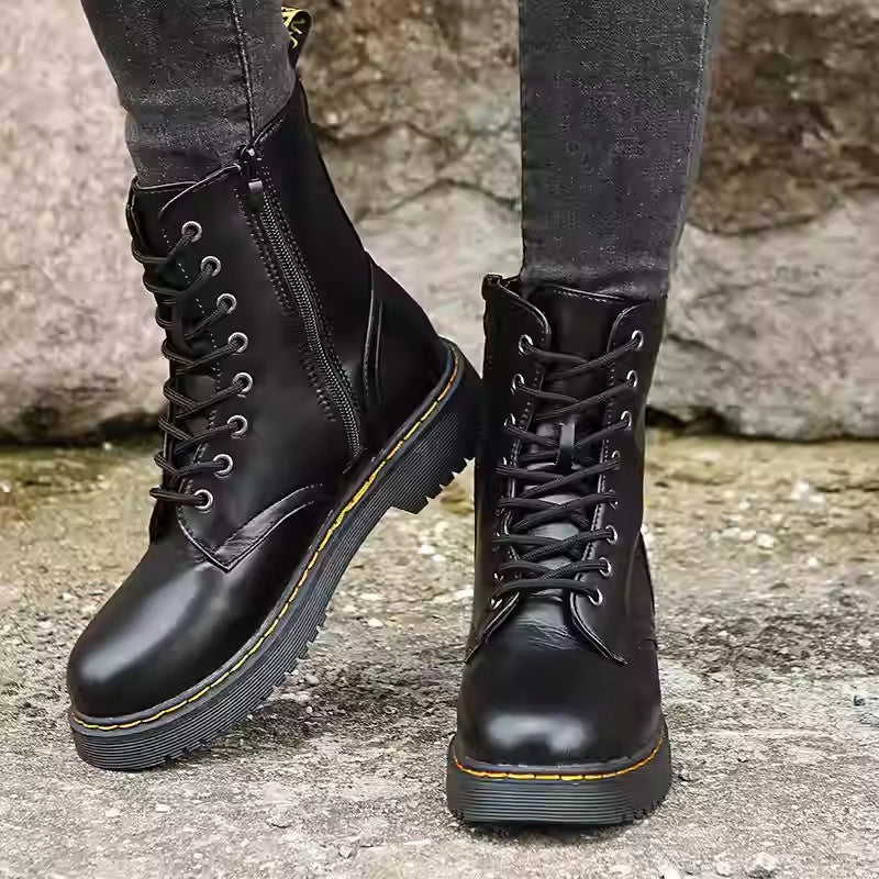Women’s Martin Short Boots – Classic Lace-Up Ankle Boots FitiqueFit