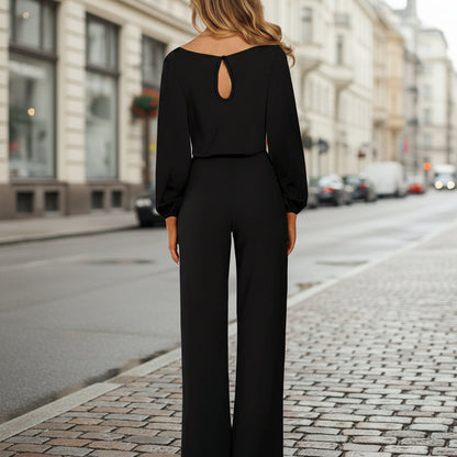 Solid Color Slim-Fit Long Sleeve Knit Jumpsuit | 3 Colors S–XXL FitiqueFit
