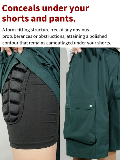 VEPAUS Breathable 3D Padded Shorts for Ice Hockey, Snowboarding, Gymnastics, Roller Skating - Moisture Wicking, Flexible, High Stretch Polyester Knit Fabric, Regular Fit, Four Seasons Sports Gear NovaCart