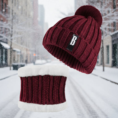 Warm Knitted Beanie & Scarf Women | Cozy Winter Bundle FitiqueFit