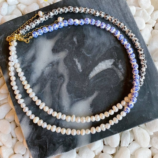 So Fresh Pearl And Porcelain Choker Necklace Shop Style & More | Fresh Looks, Everyday Deals & Free Shipping