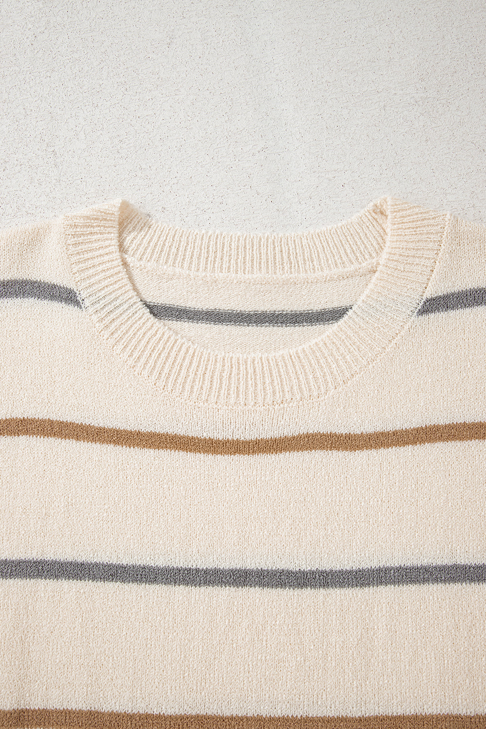 Multicolour Striped Drop Shoulder Plus Sweater Garden Naked Curves