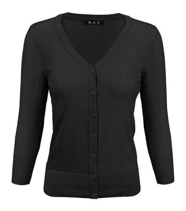V-Neck Button Down Knit Cardigan Sweater Shop Style & More | Fresh Looks, Everyday Deals & Free Shipping