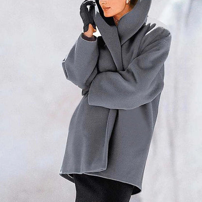 Plus Size Oversized Wool-Like Coat FitiqueFit