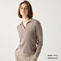 Women’s Ribbed Half-Open Collar Sweater FitiqueFit