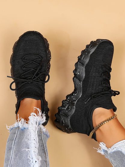 Women'S Plus Size Casual Sports Shoes | Lightweight Breathable Running Shoes, Fashionable Slip-On Style, Low Top, Round Toe, Fabric Upper and Insole, Rubber Sole NovaCart