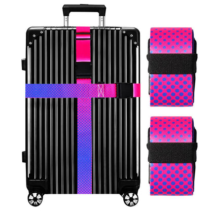Gowraps Luggage Straps for Suitcases TSA Approved-2 Pack Bright Personalized Luggage Belt Strap for Suitcase/Carry On Bag Luggage Accessories for Travel (Gradient) New Era Fashion LLc